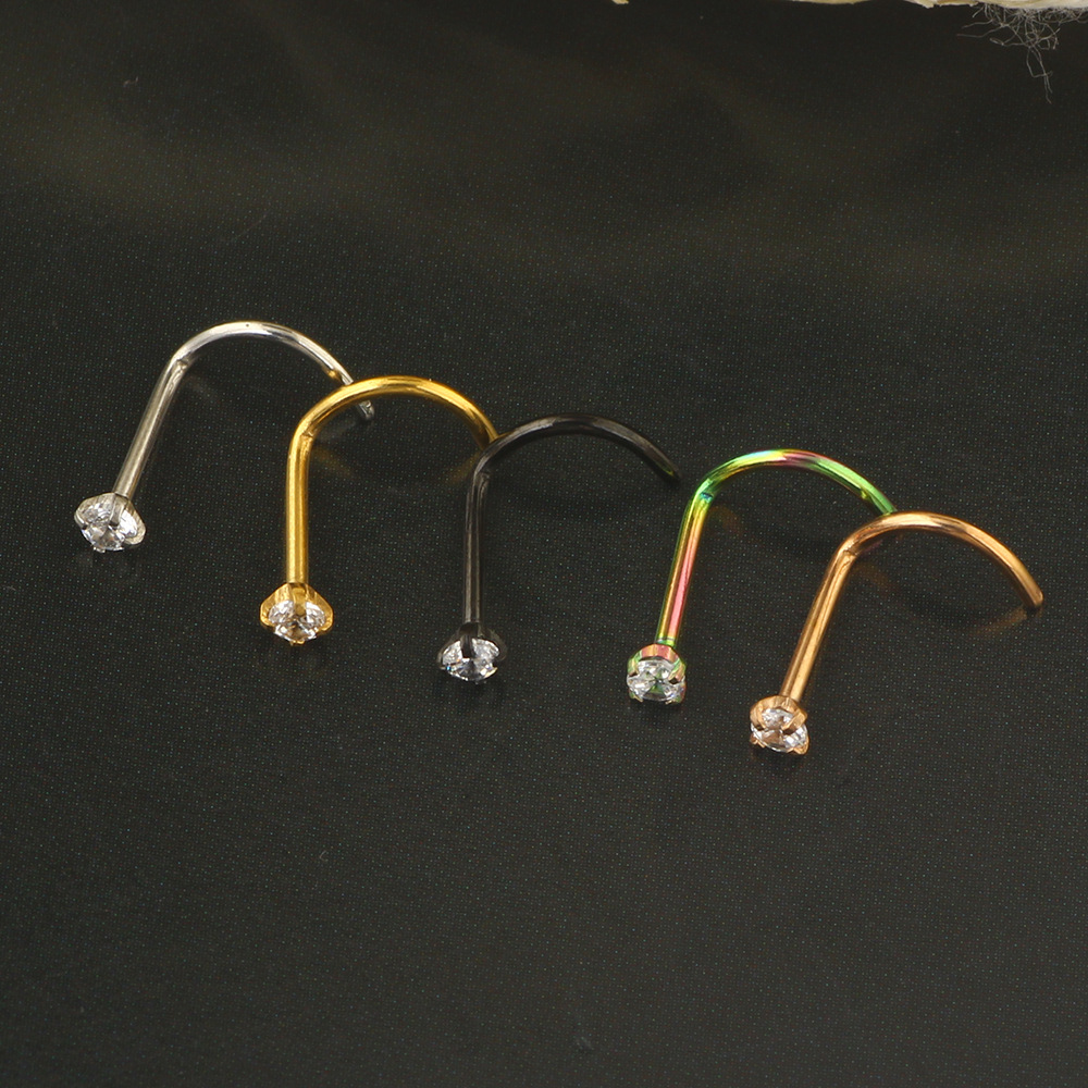 20G Nose Rings Studs 316L Surg - Body Jewelry Surgical Steel ulasan dan harga