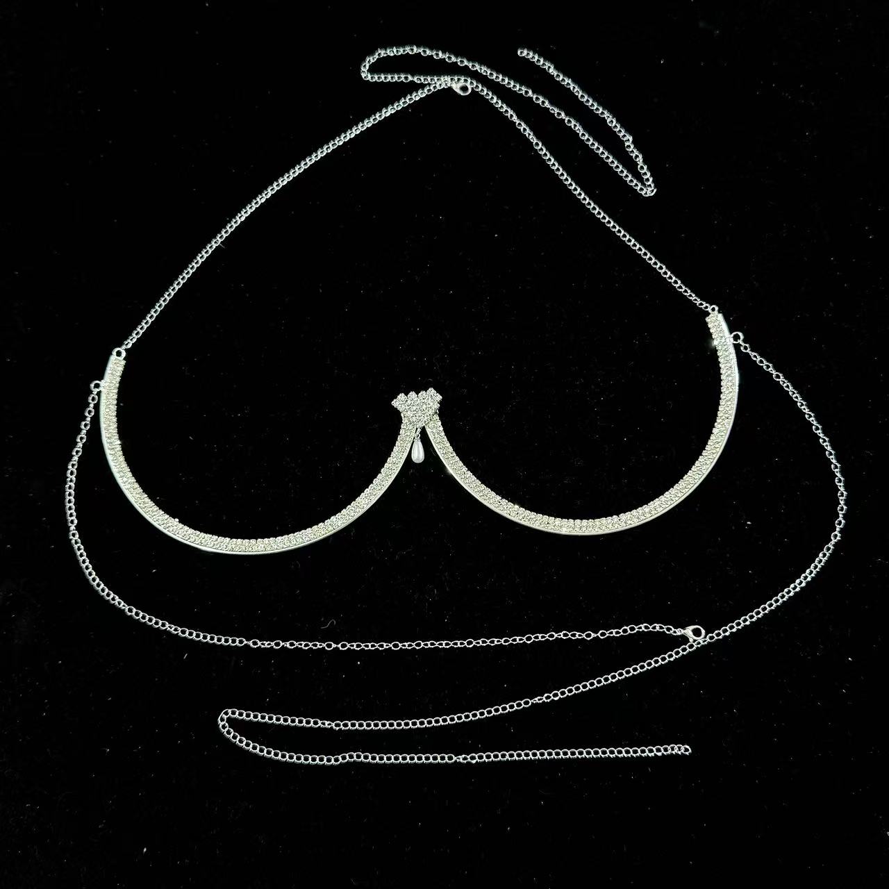 Women's chest support pearl pe - Body Jewelry Necklace ulasan dan harga