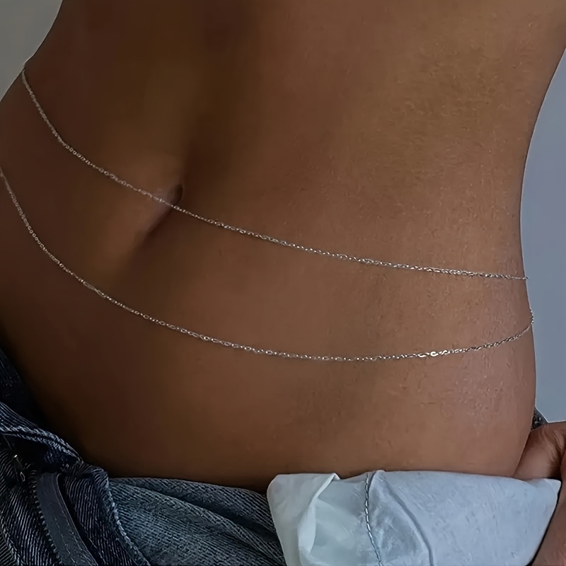 1Double-Layer Gold Metal Waist - Body Jewelry For You ulasan dan harga